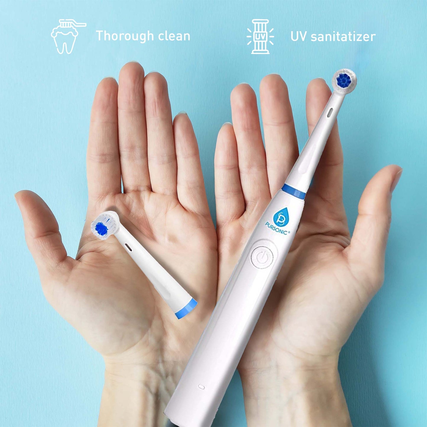a Pursonic Advanced Smile Care Bundle – LED Whitening Kit, Whitening Strips, & Electric Toothbrush