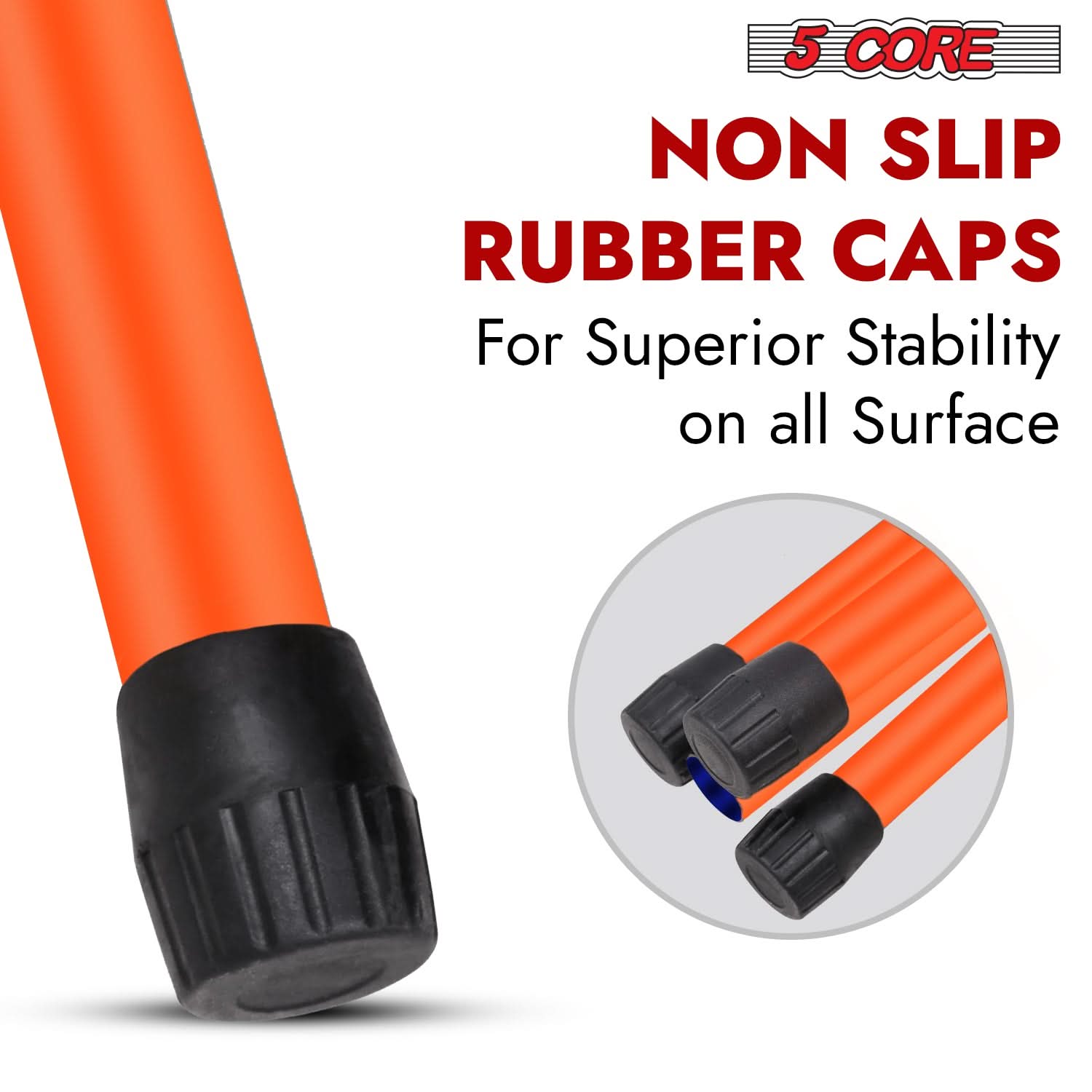 5 Core Speaker Stand Tripod Heavy Duty Adjustable Up to 72 Inch DJ Studio Monitor Stands Pole Mount Orange-1
