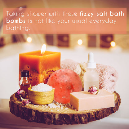 Himalayan Pink Salt Bath Ball by Pride of India – Easily Soluble – Good for Refreshing & Hydrating Bath – Mineral Rich Spa Ritual – Easy to Use - Ideal Gift for Any Occasion