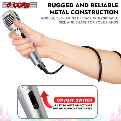 5Core XLR Microphone Dynamic Mic Karaoke Singing Studio Mics Handheld Microfono-2