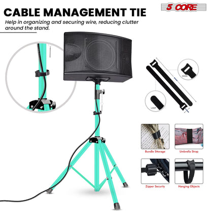 5 Core Speaker Stand Adjustable 31 to 54" PA DJ Tripod Stands Heavy Duty w 35mm Insert 132 Lbs-4