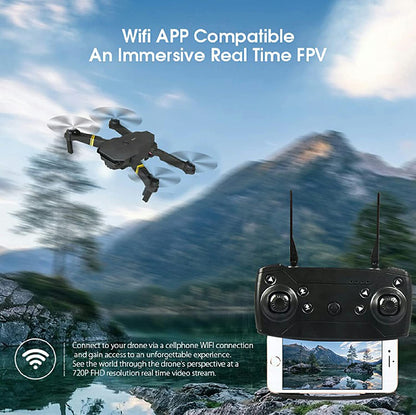 a 4K HD Dual Camera RC FPV WiFi Portable Wide Angle Foldable Quadcopter Drone