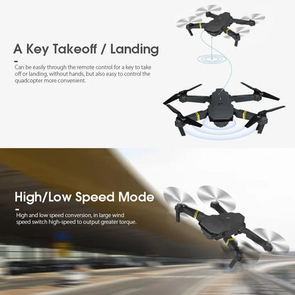 a 4K HD Dual Camera RC FPV WiFi Portable Wide Angle Foldable Quadcopter Drone