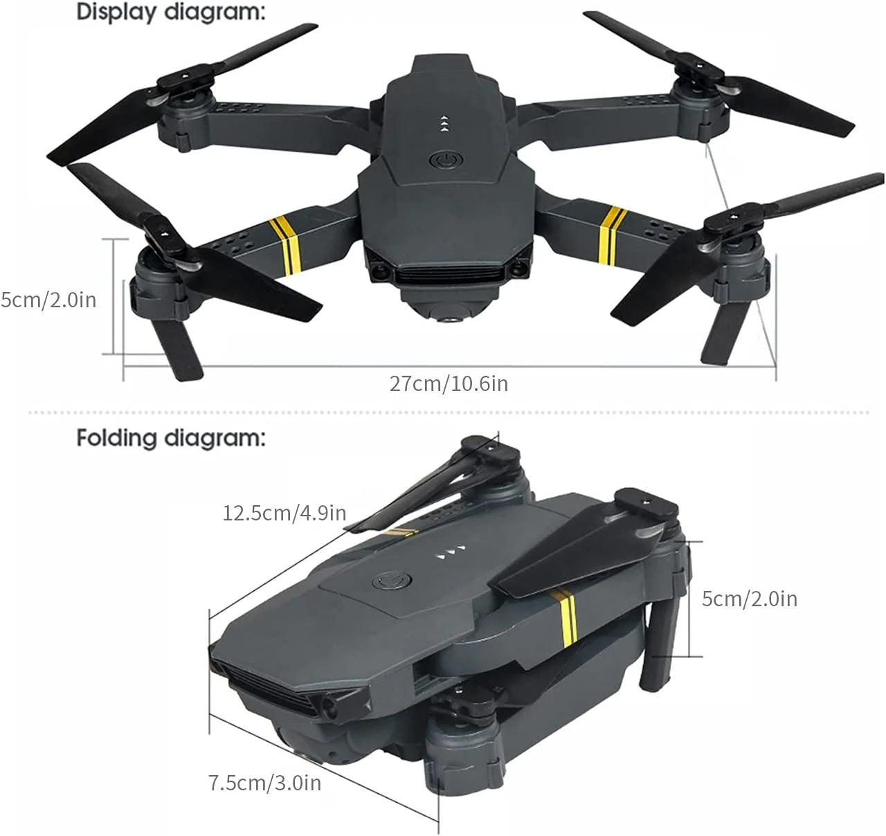 a 4K HD Dual Camera RC FPV WiFi Portable Wide Angle Foldable Quadcopter Drone