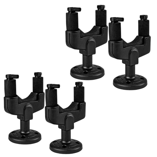 5Core Guitar Wall Mount Hanger 4Pcs Adjustable Display Wall Hook Holder Hard Wood Base-0