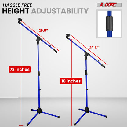 5Core Tripod Mic Stand 4Pcs Adjustable Holder Floor Microphone Boom Arm-1