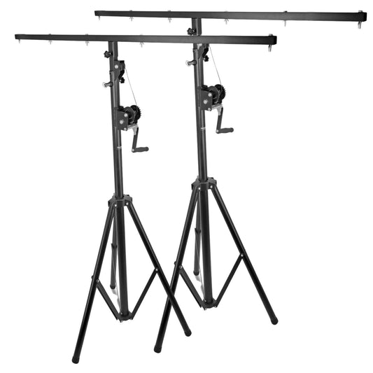 5Core DJ Light Stand Stage Lighting Truss System Hand Crank Heavy Duty Adjustable T bar Mount Tripod-0