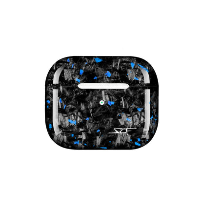 a Apple AirPods | Blue Flake Real Forged Carbon Fiber Case