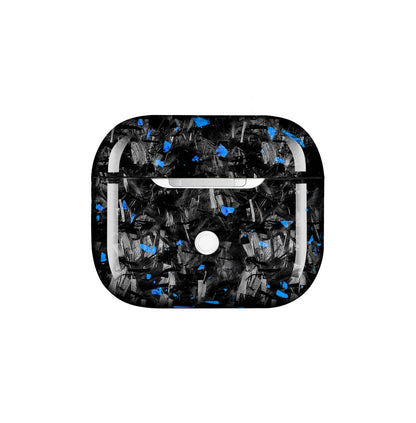 a Apple AirPods | Blue Flake Real Forged Carbon Fiber Case