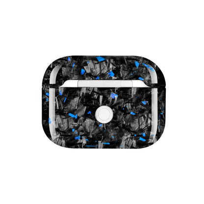 a Apple AirPods | Blue Flake Real Forged Carbon Fiber Case