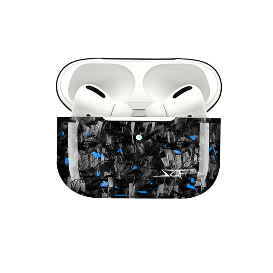a Apple AirPods | Blue Flake Real Forged Carbon Fiber Case