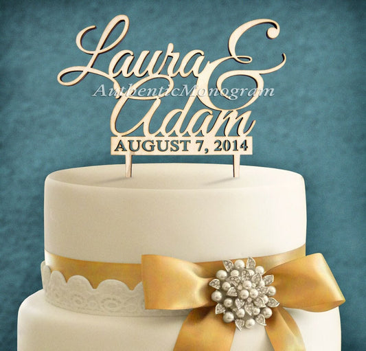Wedding Cake Topper - Wedding Cake Topper Bride And Groom, Wedding, Initial, Celebration, Anniversary 4104