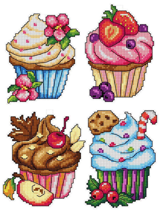 "Cupcakes" 105CS Counted Cross-Stitch Kit-0