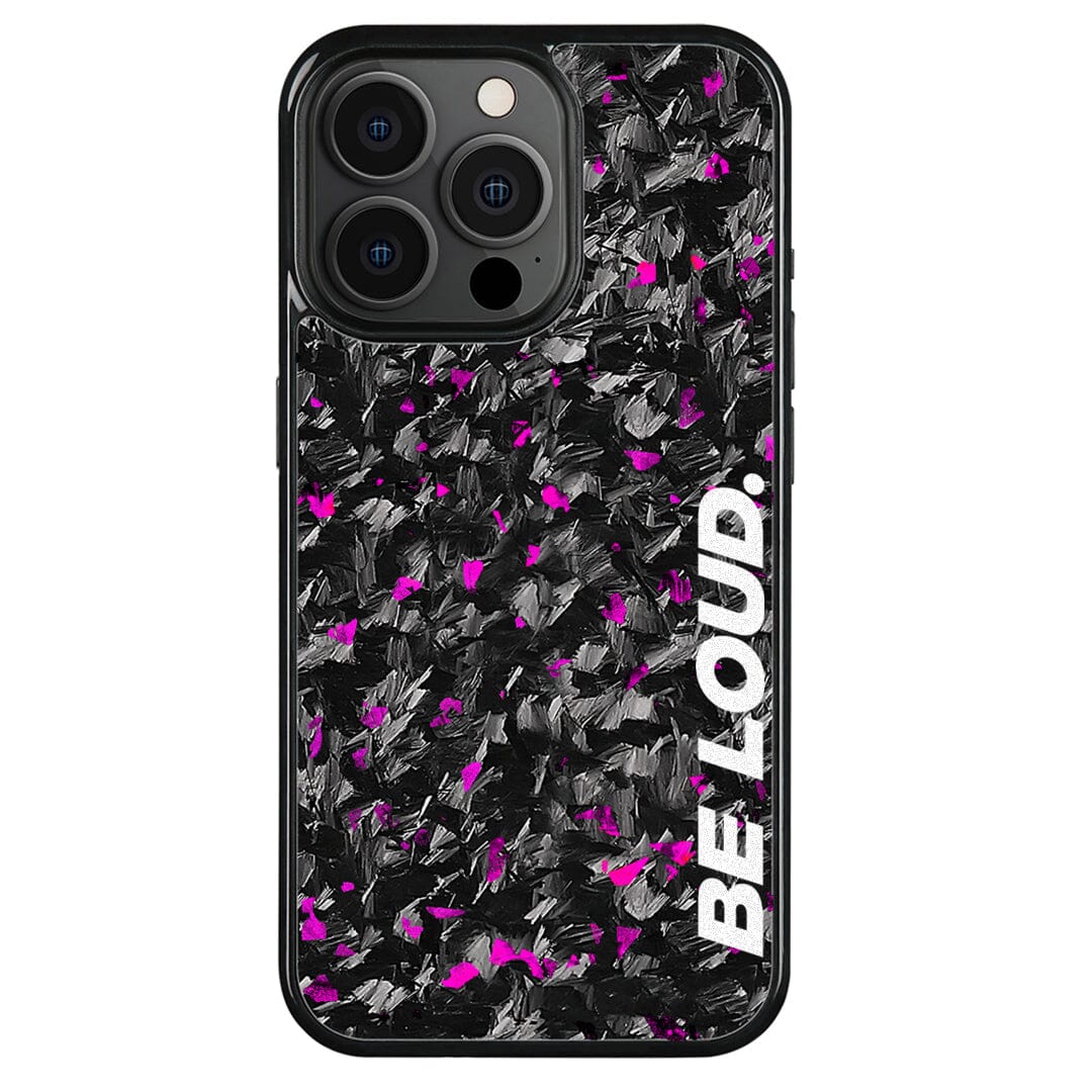 a iPhone | Purple Flake Real Forged Carbon Fiber Case | BE LOUD. x SCF