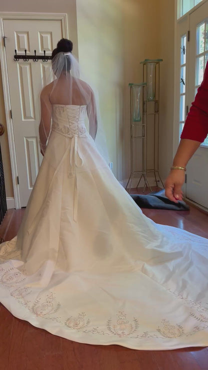A Strapless Gown