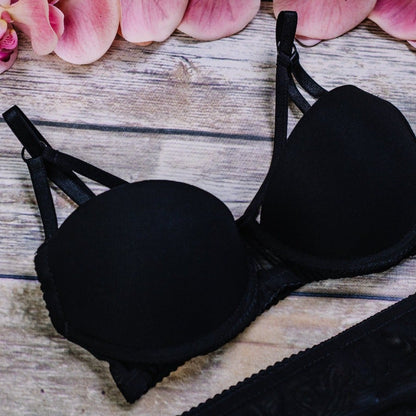 Push up black Lingerie Set