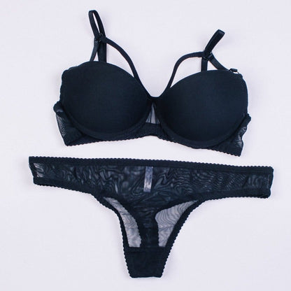 Push up black Lingerie Set